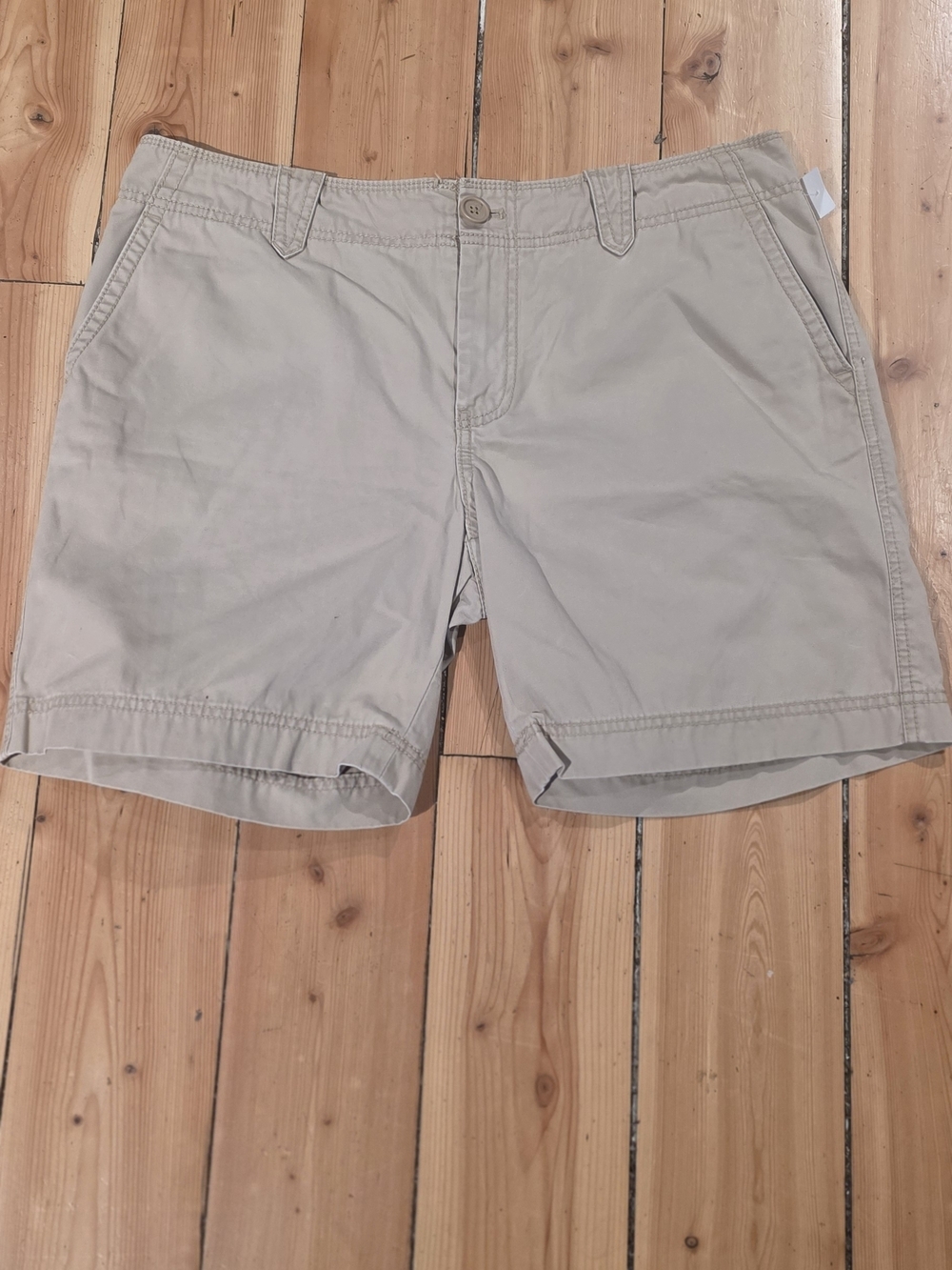 GAP Light Khaki Flat-Front Shorts